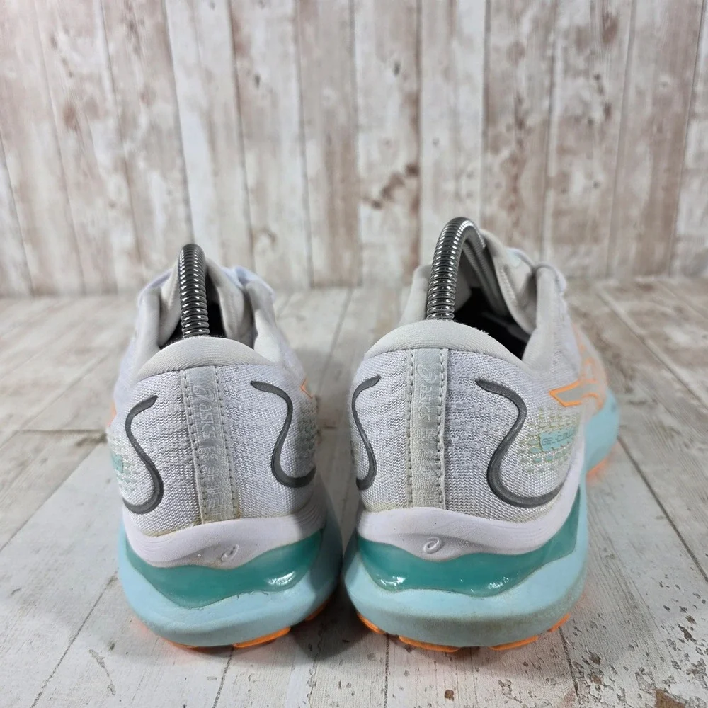 ASICS Gel-Cumulus 24 Womens Running Shoes Grey Orange 1012B206 Size 9
